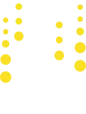 An organised pattern of yellow dots to sit around a teardrop.