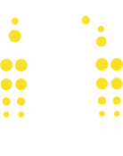 An organised pattern of yellow dots to sit around an arrow.
