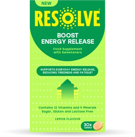 A front shot of the Resolve Boost Energy Release Effervescent Tablets)