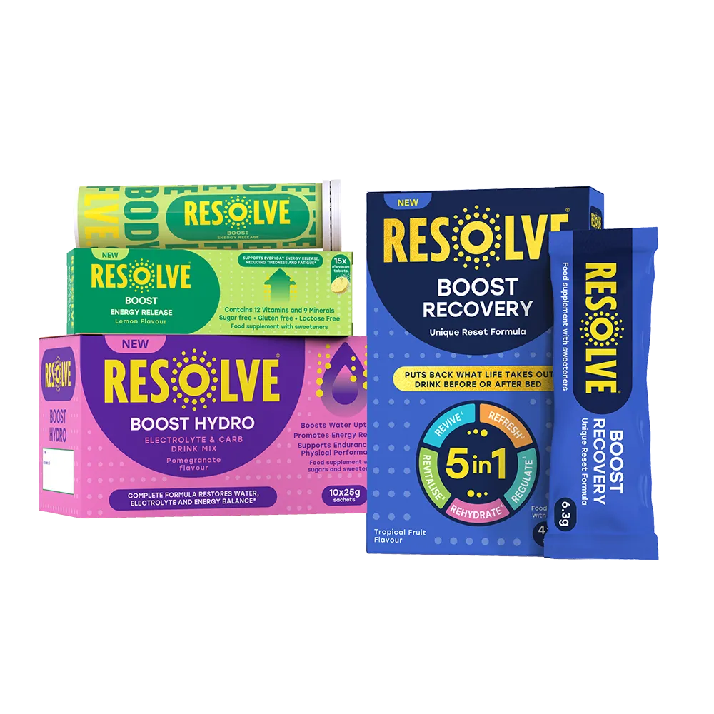 Pack shot image of all three Resolve products.